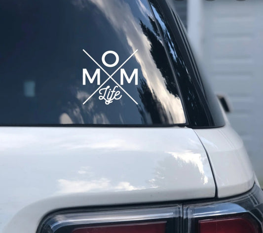 Mom life simple minimalist car decal