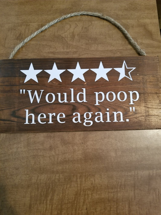 Rate bathroom wooden sign home decor