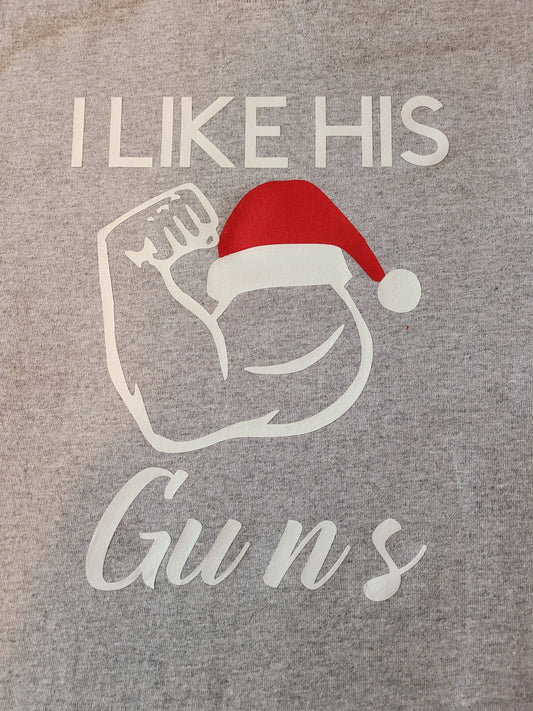 Couples Matching Shirts Guns and Buns T Shirts With Santa Hats