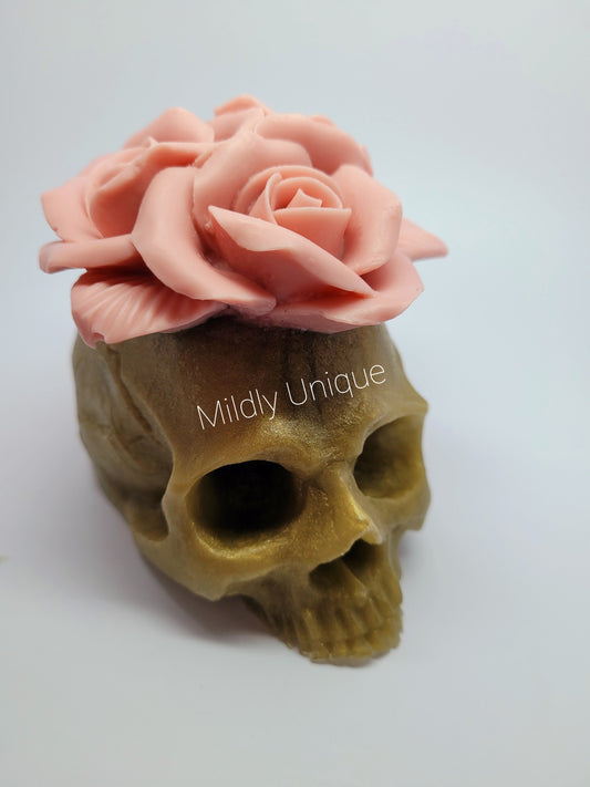 Skull Flowers Artisan Skeleton Soap